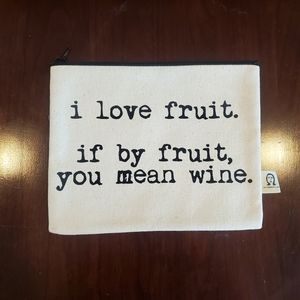 Canvas Quote small makeup/ pencil case